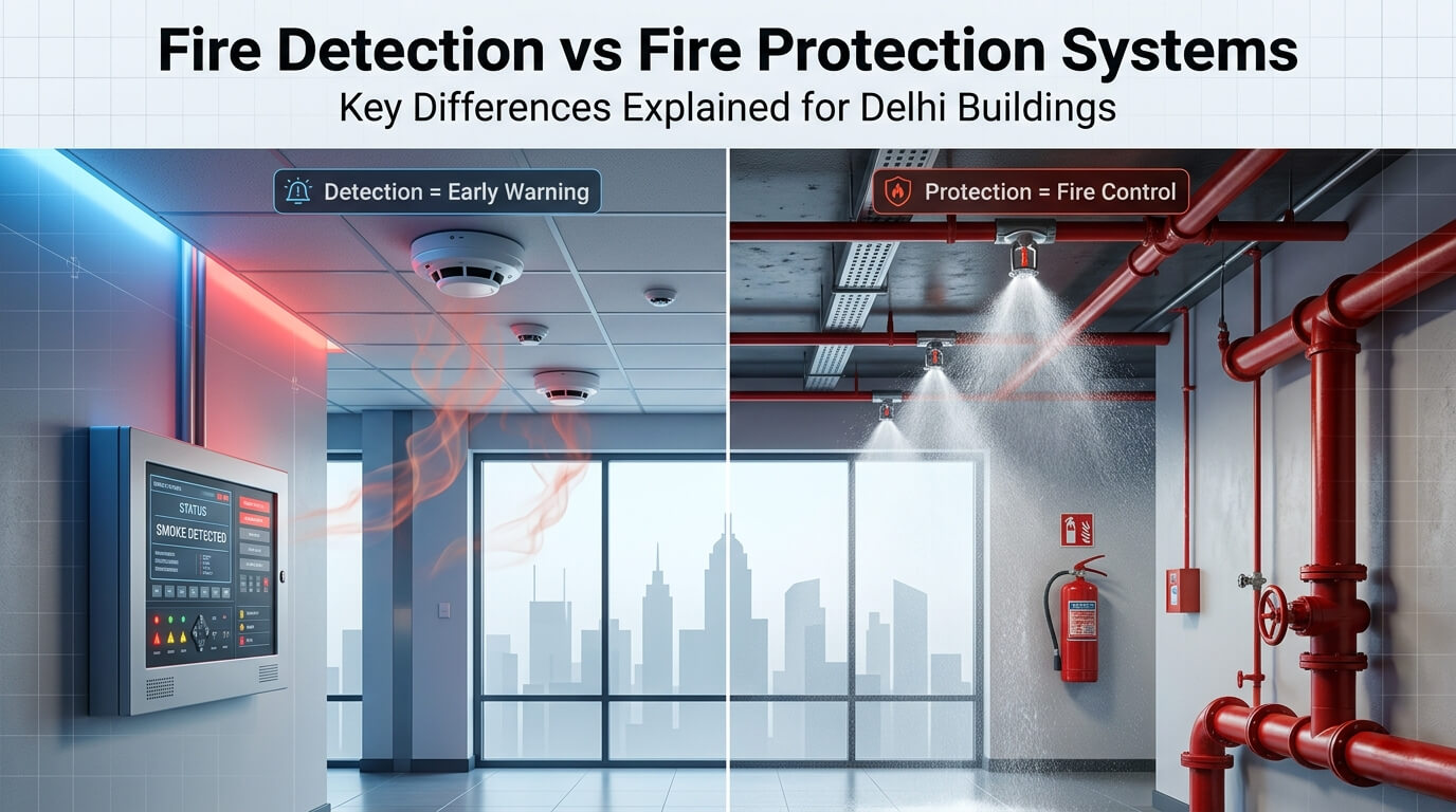 Fire Detection vs Fire Protection Systems in Delhi: Key Differences Explained